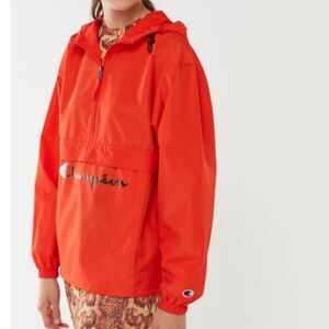 Champion 1/4 Zip Hooded Pullover Anorak Windbreaker Jacket Small